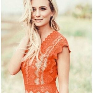 Nightcap Bodycon Lace Mini Dress Romantic Vacation Resort XS